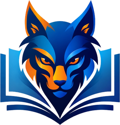 Mentivora wolf and open book emblem